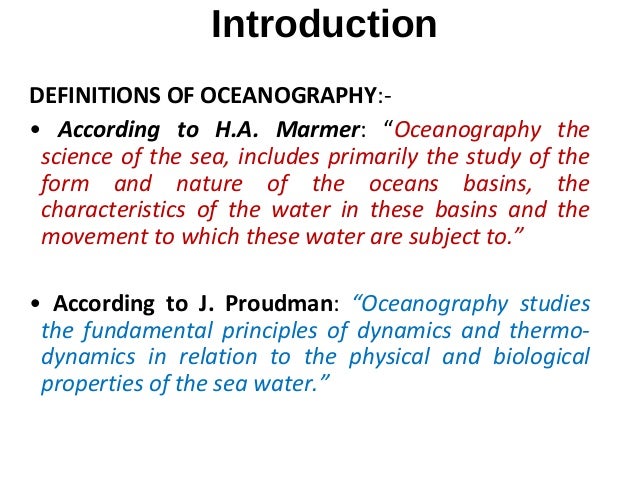 What is Oceanography?